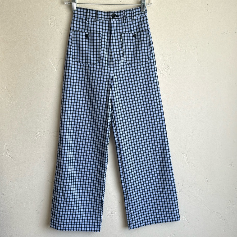 & OTHER STORIES Kick Flare Plaid Trousers